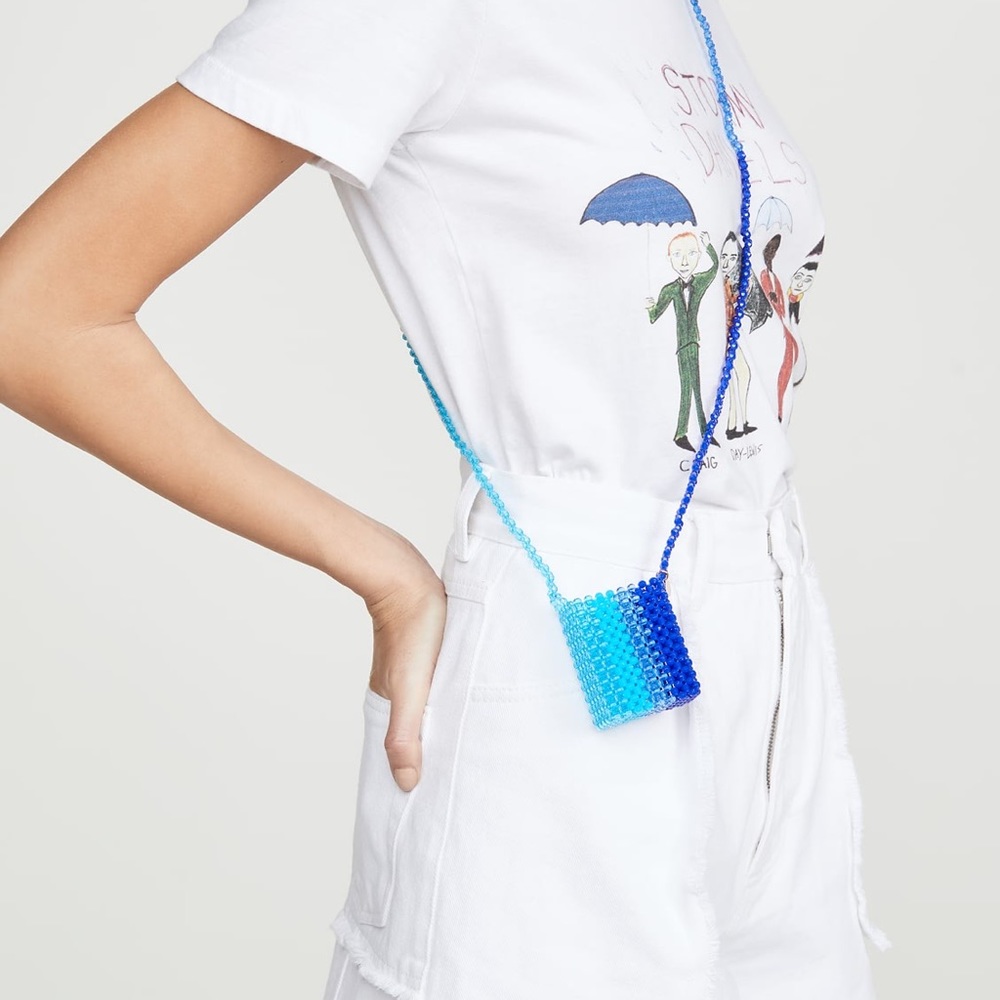 Susan Alexandra Micro Cross Body Bag in Ombré Blue